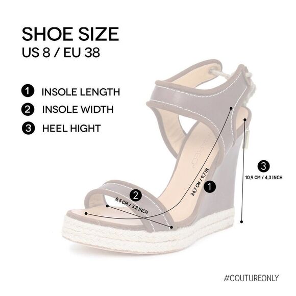 New DSQUARED2 US 8 Women Shoes Brown Leather Back Lace Platform Wedge Sandals - Picture 12 of 12